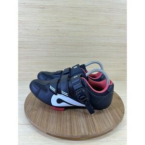 Peloton Black Red Indoor Cycling Shoes Womens Size 39 US 8